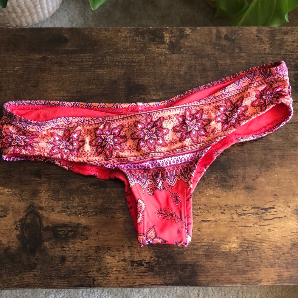 Pink and orange bikini bottoms